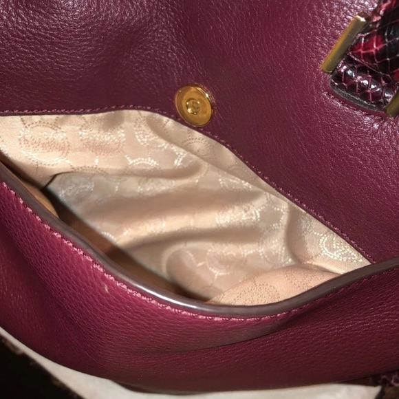 Michael Kors Riley Merlot Satchel Only - Picture 5 of 8